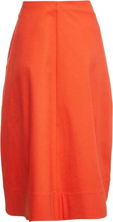 Jil Sander High waist midi-rok - Oranje