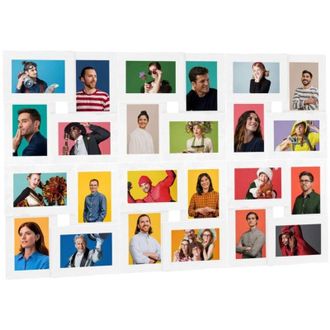 vidaXL Marco de fotos collage para foto de 24x(10x15 cm) blanco mdf Vidaxl