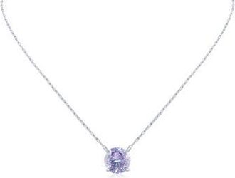 Kenneth Jay Lane Glam Cubic Zirconia Pendant Necklace in Lavender/Silver at Nordstrom Rack
