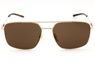 Gucci GG2096SA Rectangular Metal Sunglasses - Gold