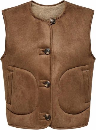 Only Vest zonder mouwen met knoopsluiting