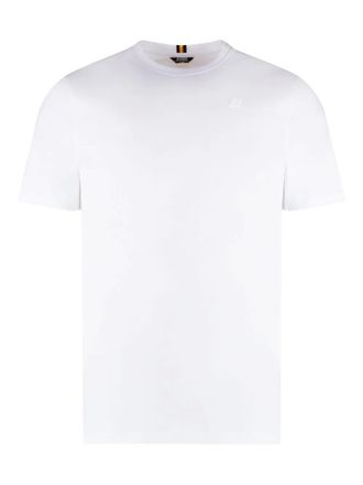 K-Way logo-patch T-shirt - men - Cotton - XXXL - White
