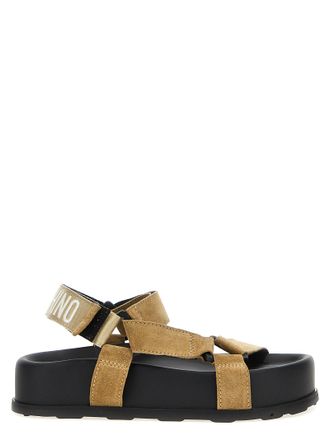 Moschino Womens Suede Sandals