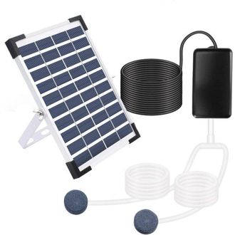 OEM Aireador Solar De 5 W Para Estanques Y Acuarios - 3 Modos, Kit Completo Con Panel Fotovoltaico, Sin Marca