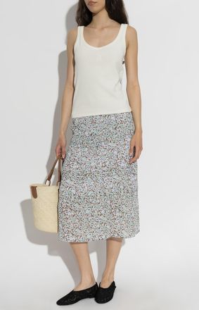 Tory Burch Skirt With Floral Motif, Womens, Multicolour