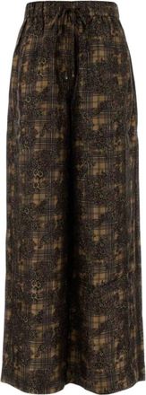 Ganni Wide Broeken - Dames - Wijde Broeken - Bruin - XS - Broeken
