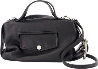 Simone Rocha Tassen, Dames, Zwart, ONE Size, Katoen, Mini Biker Riemtas