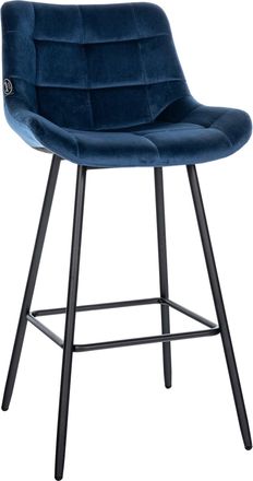 Clp Taburete De Bar Weston Azul Terciopelo