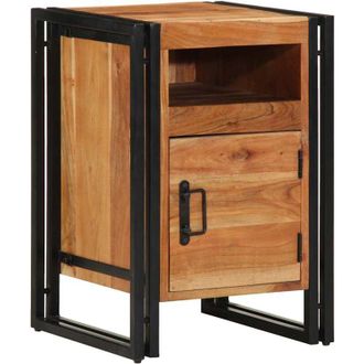 vidaXL Comodino 40x40x59 cm in Legno Massello di Acacia - Vidaxl
