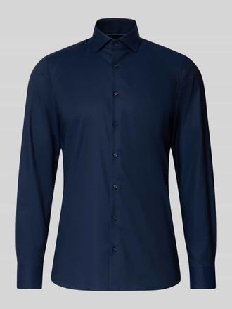 Olymp Level 5 Slim Fit Businesshemd aus Baumwolle mit Kentkragen in Marine, Größe 38