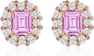 Suzy Levian Suzy Levian Gala Collection Silver Cz Stud Earrings