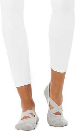 Alo | Womens Pivot Barre Socks in Dove Grey Heather, Size: M/L (8-11)