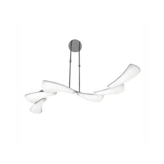 Netlighting Mistral Telescopic 36W LED Line 3000K 3240lm Chrome Frosted Acrylic in Grey