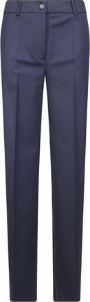 P.A.R.O.S.H. Sallia Bi-Stretch Broeken - Dames - Straight fit broeken - Blauw - M - Wol - Broeken