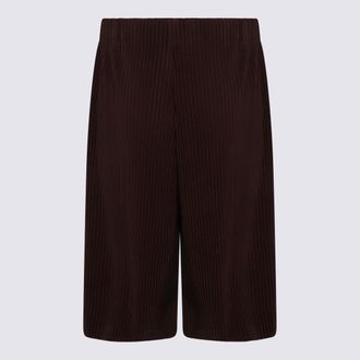 Homme Pliss&eacute; Issey Miyake Mens Shorts Eggplant _pl