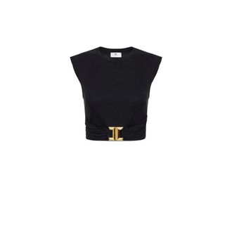 Elisabetta Franchi Mujer, Camisetas, Negro, Talla: XS