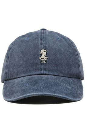 Dalix Sculpture Dad Cap in Washed Navy Blue at Nordstrom
