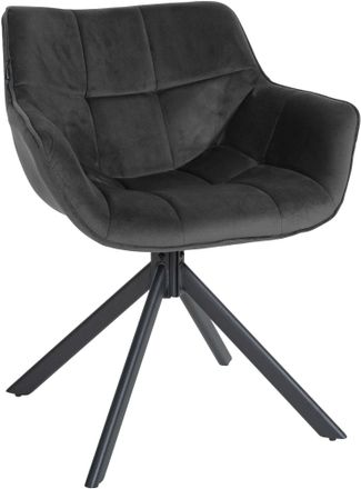 Clp Silla De Comedor Westport En Terciopelo Gris Oscuro
