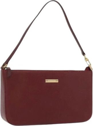 Burberry Pre-owned Shoulder Bags, female, Red, Size: ONE SIZE Pre-owned Vintage Leather Shoulder Bag