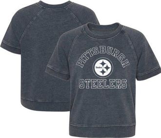 Outerstuff Girls Juniors Heather Charcoal Pittsburgh Steelers Cheer Squad Raglan T-Shirt at Nordstrom, Size Medium