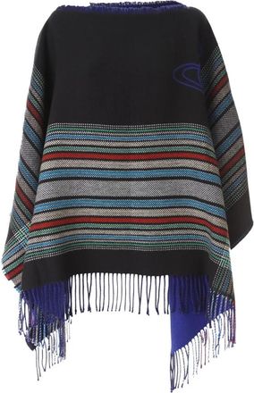 Vivienne Westwood Poncho Multi Madras - Dames - Ponchos - Veelkleurig - ONE Size - Wol - Jassen