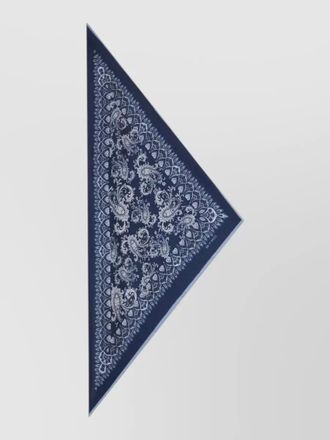 Etro triangle scarf paisley pattern contrast border