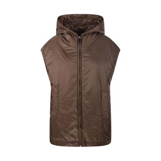 Max Mara Ambra Over Quilted Waist Coat - female - Max Mara - Waistcoats - Brown - 2XS - Jackets
