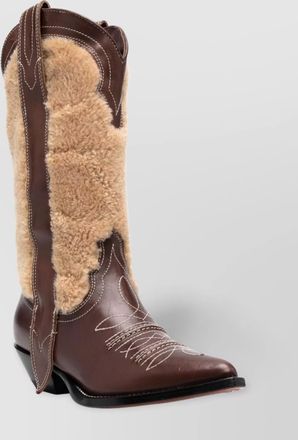 Sonora texan boots with embroidered appliqué detail