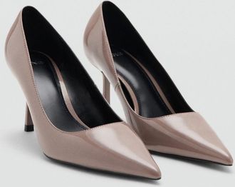 Mango Scarpe tacco vernice punta nude - Donna - 35 - MANGO