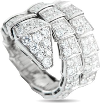 Bulgari Serpenti 18K White Gold 2.77ct Diamond Ring BV29-060526