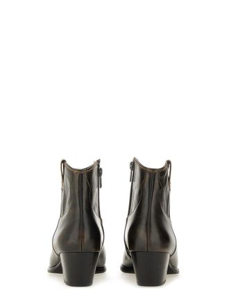 Ash Calf Leather Boots - Black