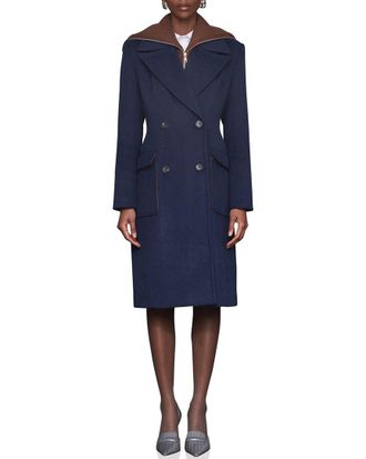 Avec Les Filles Double-Breasted Wool-Blend Coat