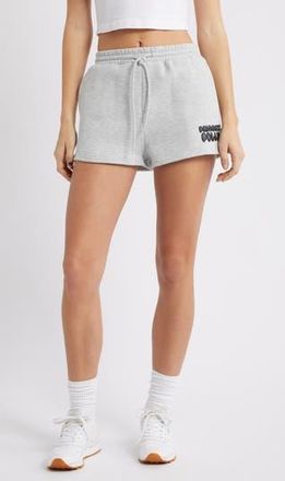 Princess Polly Cotton Blend Drawstring Sweat Shorts in Grey at Nordstrom Rack, Size 2