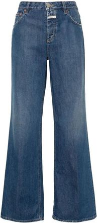 Closed Indigo Blue Distressed Denim Jeans - Dames - Loose Fit Jeans - Blauw - W30 - Denim - Jeans