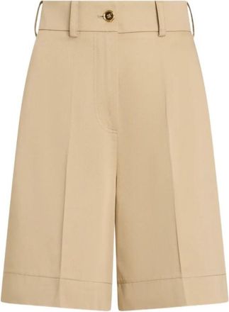 Patou Sand Beige Cotton Shorts