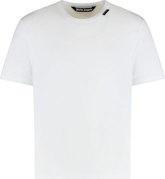 Palm Angels Crew Neck T-shirt In Cotton