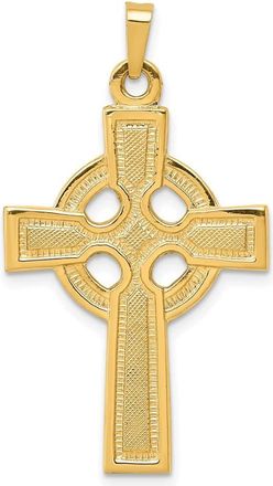 Diamond2Deal 14k Yellow Gold Celtic Cross Charm Pendant