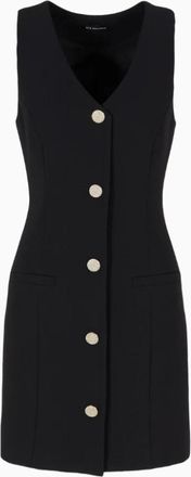 A|X Armani Exchange Abito corto in popeline - Dames - Korte kleedjes - Zwart - S - Kleedjes