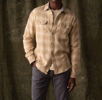 The Normal Brand Mountain Flannel Overshirt In Oak Plaid