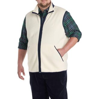 Nautica Big & Tall Mixed Media Vest in Natural at Nordstrom, Size 4X Big