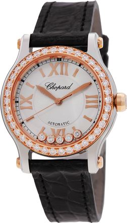 Chopard Happy Sport Automatic Chronometer Diamond Silver Dial Ladies Watch 278573-6015