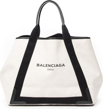 Balenciaga Large Navy Cabas Schoudertas