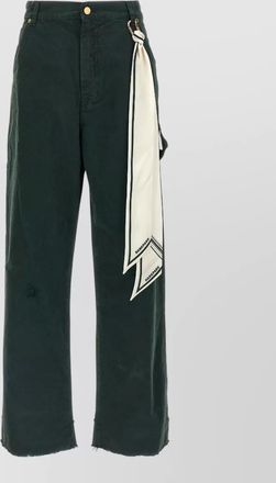 Darkpark cotton wide-leg trousers