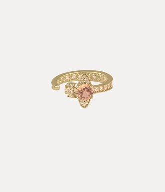 Vivienne Westwood Maitena Ring Gold-peach-cz Gold-peach-cz Unisex