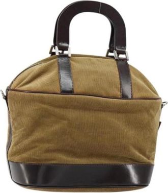 Fendi Pre-owned Handbags, female, Beige, Size: ONE SIZE Pre-owned Vintage Leather Handbag