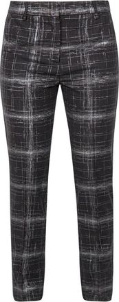Mauro Grifoni Rechte Gabardine en Lurex Broek - Dames - Slim Fit Broeken - Zwart - XS - Wol - Broeken