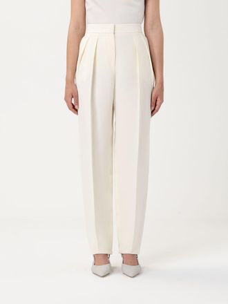 Giorgio Armani Womens Pleated Wool Trousers - Ivory - Size EU 44 (Womens)
