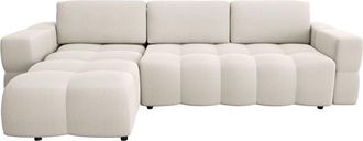 Sia Home Sof&aacute; cama izquierdo con arc&oacute;n 5 plazas tejido tramado crema