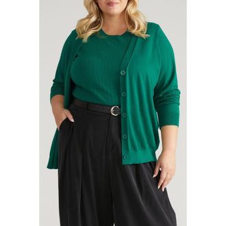 Universal Standard Cosmo Cardigan in Aventurine Green at Nordstrom, Size Xs