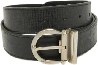 Ferragamo Pre-owned Belts, male, Black, Size: ONE SIZE Pre-owned Reversible Leather Belt